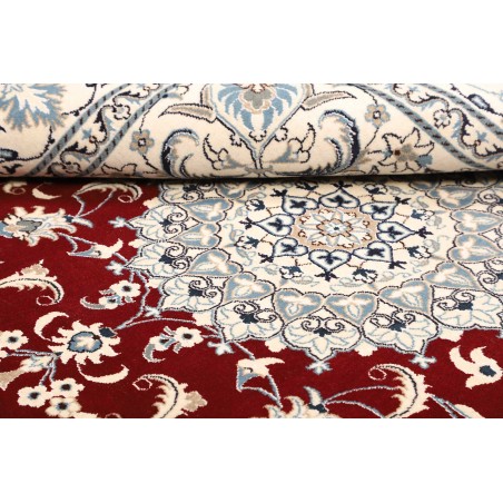 Tappeto Nain Kashmar Persia bianco grigio 200x250