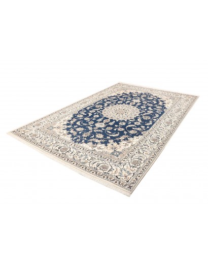 Tappeto Nain Kashmar Persia blu 203x294