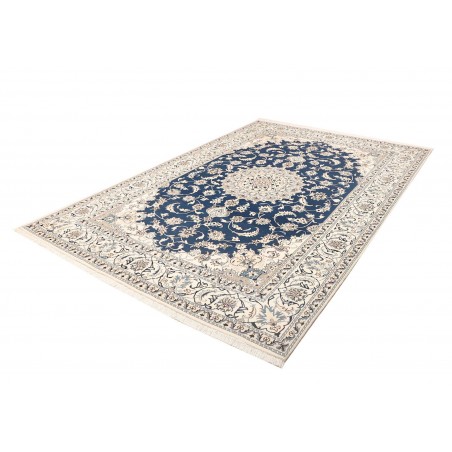Tappeto Nain Kashmar Persia blu 203x294