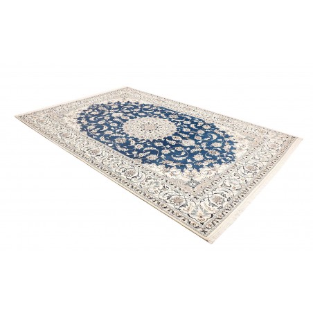 Tappeto Nain Kashmar Persia blu 203x294