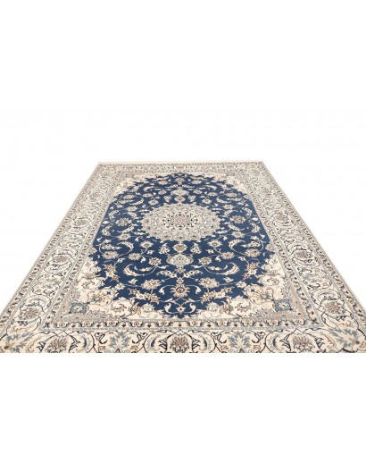 Tappeto Nain Kashmar Persia blu 203x294