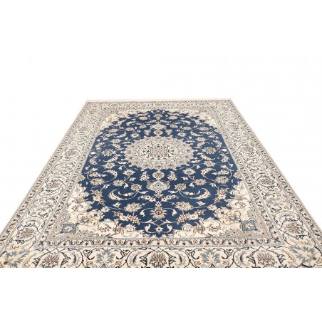 Tappeto Nain Kashmar Persia blu 203x294
