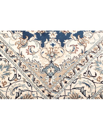 Tappeto Nain Kashmar Persia blu 203x294