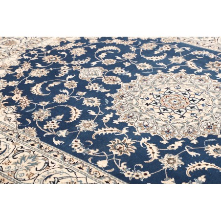 Tappeto Nain Kashmar Persia blu 203x294