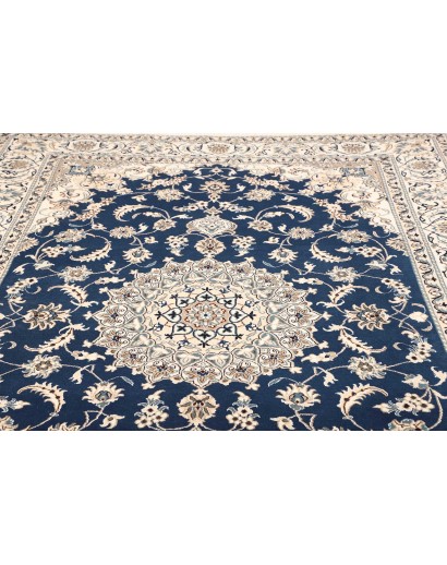 Tappeto Nain Kashmar Persia blu 203x294
