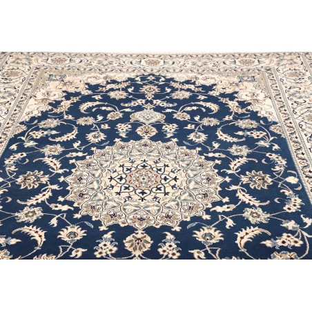 Tappeto Nain Kashmar Persia blu 203x294
