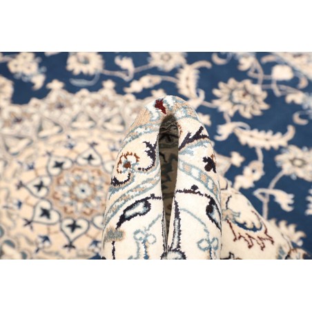 Tappeto Nain Kashmar Persia blu 203x294