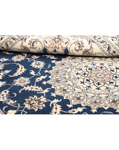Tappeto Nain Kashmar Persia blu 203x294