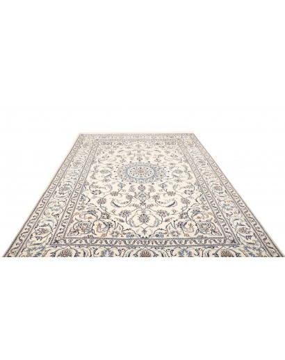 Tappeto Nain Kashmar Persia bianco grigio 205x294