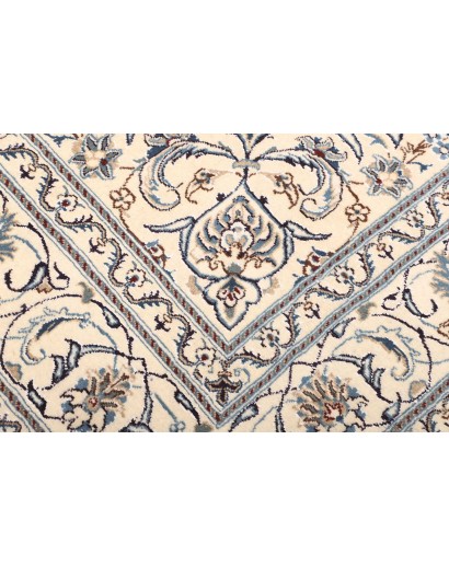 Tappeto Nain Kashmar Persia bianco grigio 205x294