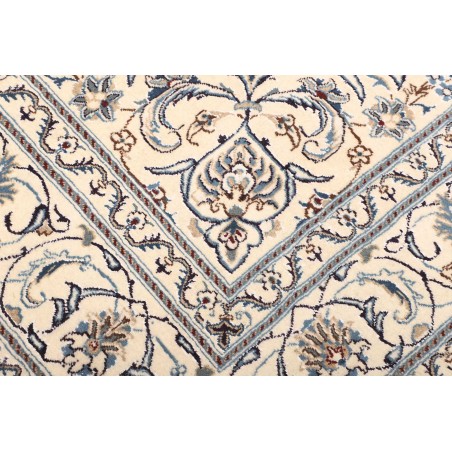 Tappeto Nain Kashmar Persia bianco grigio 205x294