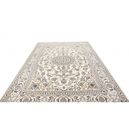 Tappeto Nain Kashmar Persia bianco grigio 205x305