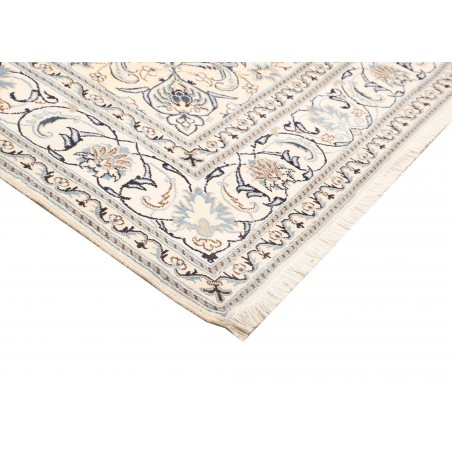 Tappeto Nain Kashmar Persia bianco grigio 205x305