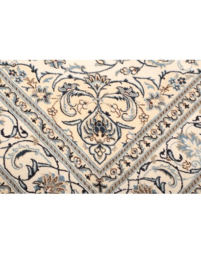 Tappeto Nain Kashmar Persia bianco grigio 205x305