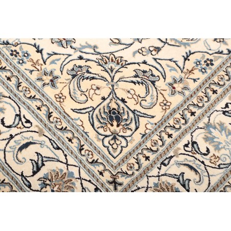 Tappeto Nain Kashmar Persia bianco grigio 205x305