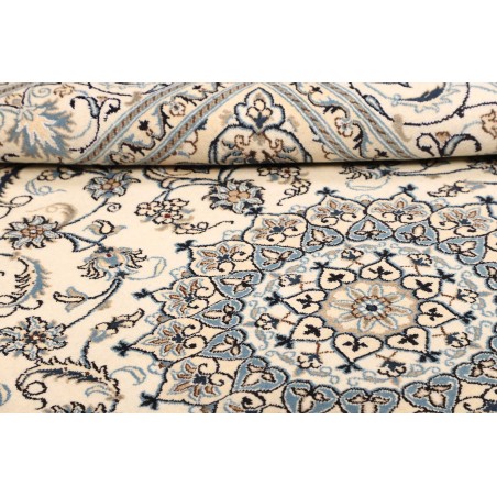 Tappeto Nain Kashmar Persia bianco grigio 205x305