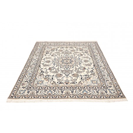 Tappeto Nain Kashmar Persia bianco grigio 152x198