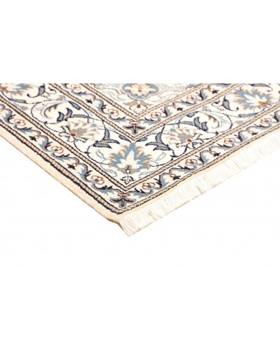 Tappeto Nain Kashmar Persia bianco grigio 152x198