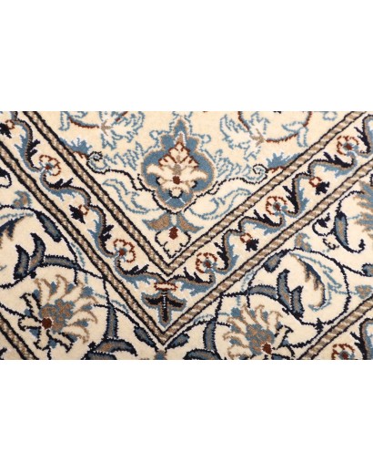 Tappeto Nain Kashmar Persia bianco grigio 152x198
