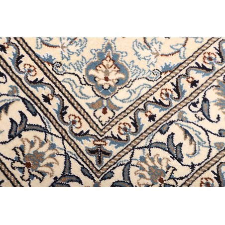 Tappeto Nain Kashmar Persia bianco grigio 152x198