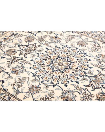 Tappeto Nain Kashmar Persia bianco grigio 152x198