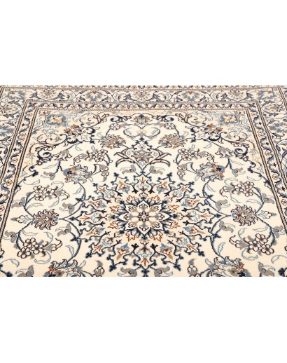 Tappeto Nain Kashmar Persia bianco grigio 152x198