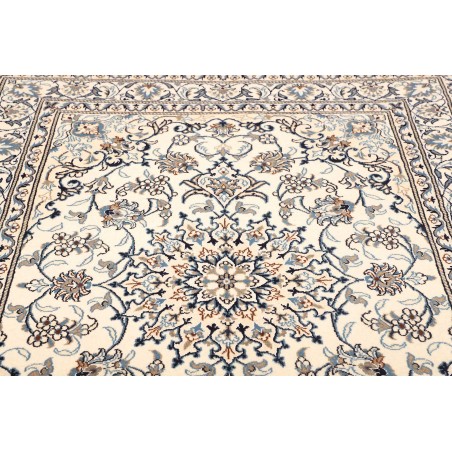Tappeto Nain Kashmar Persia bianco grigio 152x198