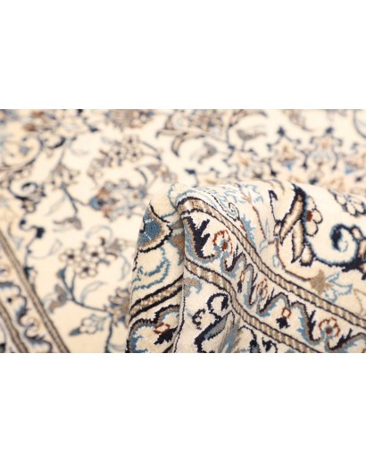 Tappeto Nain Kashmar Persia bianco grigio 152x198