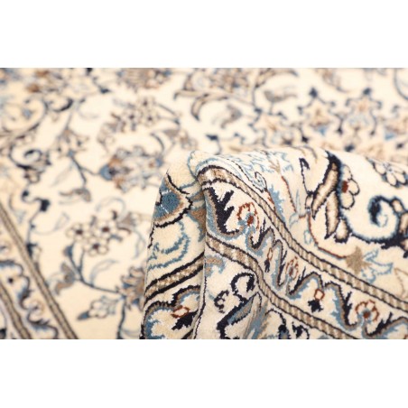 Tappeto Nain Kashmar Persia bianco grigio 152x198
