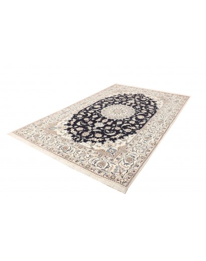 Tappeto Nain Kashmar Persia bianco grigio 196x289