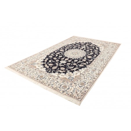 Tappeto Nain Kashmar Persia bianco grigio 196x289