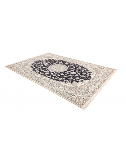 Tappeto Nain Kashmar Persia bianco grigio 196x289