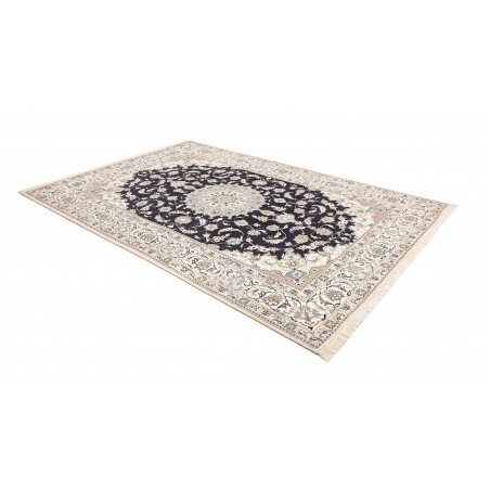 Tappeto Nain Kashmar Persia bianco grigio 196x289