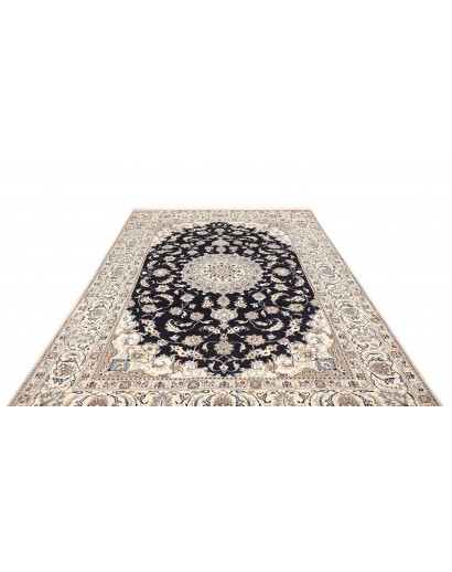 Tappeto Nain Kashmar Persia bianco grigio 196x289