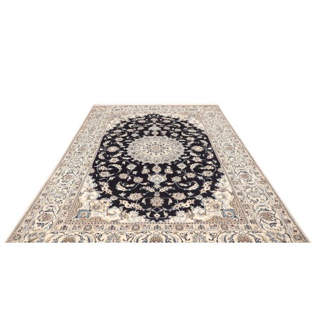 Tappeto Nain Kashmar Persia bianco grigio 196x289