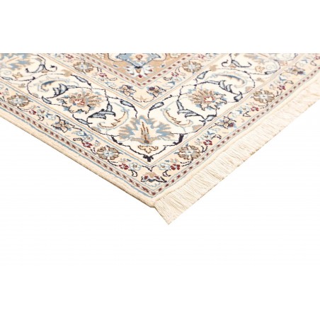 Tappeto Nain Kashmar Persia bianco grigio 196x289