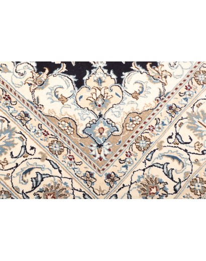 Tappeto Nain Kashmar Persia bianco grigio 196x289