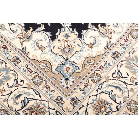 Tappeto Nain Kashmar Persia bianco grigio 196x289