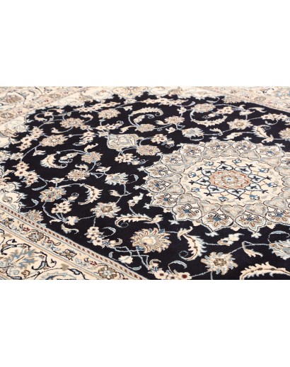 Tappeto Nain Kashmar Persia bianco grigio 196x289
