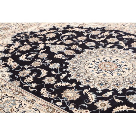Tappeto Nain Kashmar Persia bianco grigio 196x289