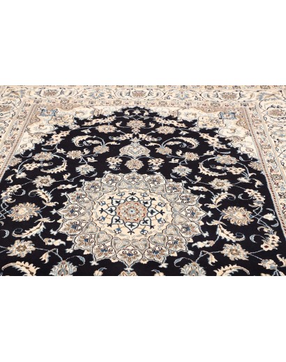 Tappeto Nain Kashmar Persia bianco grigio 196x289