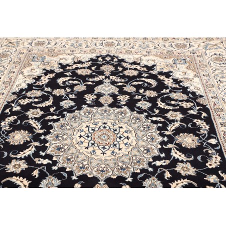 Tappeto Nain Kashmar Persia bianco grigio 196x289