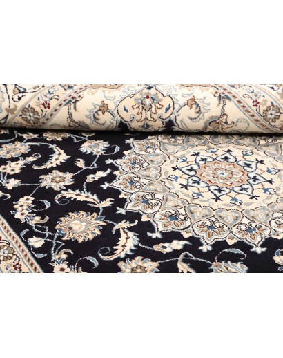 Tappeto Nain Kashmar Persia bianco grigio 196x289