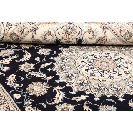 Tappeto Nain Kashmar Persia bianco grigio 196x289