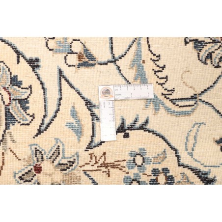Tappeto Nain Kashmar Persia bianco grigio 196x289