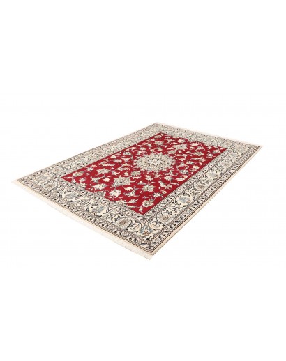 Tappeto Nain Kashmar Persia bianco marrone 173x245