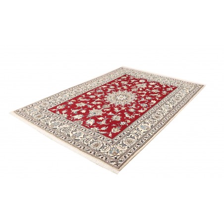 Tappeto Nain Kashmar Persia bianco marrone 173x245