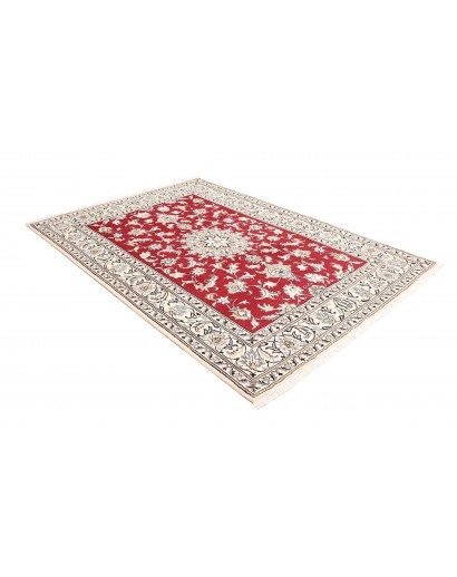 Tappeto Nain Kashmar Persia bianco marrone 173x245