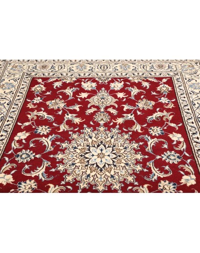 Tappeto Nain Kashmar Persia bianco marrone 173x245