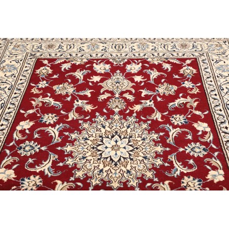 Tappeto Nain Kashmar Persia bianco marrone 173x245